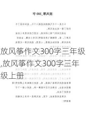 放风筝作文300字三年级,放风筝作文300字三年级上册-第2张图片-星梦范文网