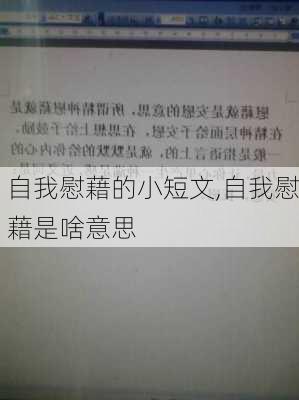 自我慰藉的小短文,自我慰藉是啥意思-第3张图片-星梦范文网