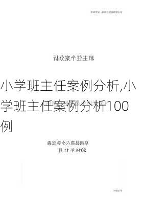 小学班主任案例分析,小学班主任案例分析100例-第3张图片-星梦范文网