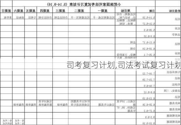 司考复习计划,司法考试复习计划-第1张图片-星梦范文网