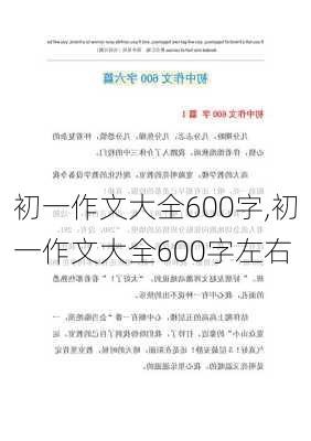 初一作文大全600字,初一作文大全600字左右-第1张图片-星梦范文网