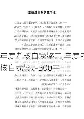 年度考核自我鉴定,年度考核自我鉴定300字