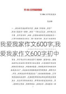 我爱我家作文600字,我爱我家作文600字初中-第2张图片-星梦范文网