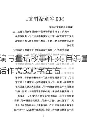 编写童话故事作文,自编童话作文300字左右-第3张图片-星梦范文网