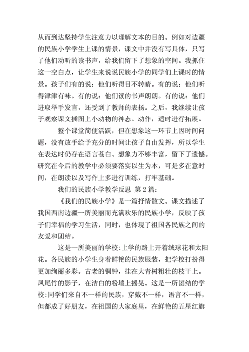 我们的民族小学教学反思,我们的民族小学教学反思简短-第3张图片-星梦范文网