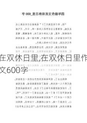 在双休日里,在双休日里作文600字-第1张图片-星梦范文网