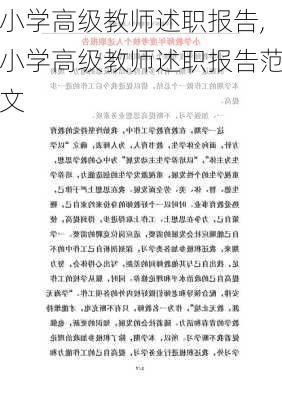 小学高级教师述职报告,小学高级教师述职报告范文-第2张图片-星梦范文网