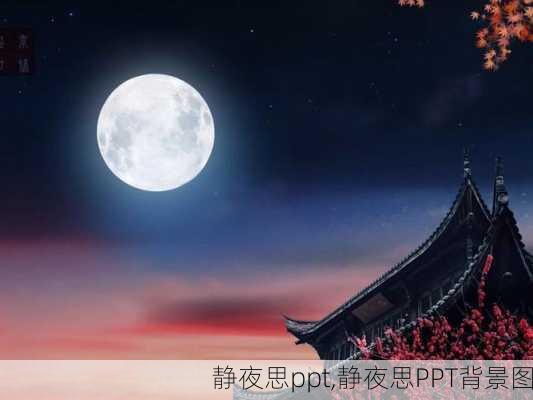 静夜思ppt,静夜思PPT背景图-第2张图片-星梦范文网