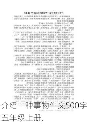 介绍一种事物作文500字五年级上册,-第2张图片-星梦范文网