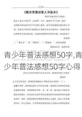 青少年普法感想50字,青少年普法感想50字心得-第2张图片-星梦范文网