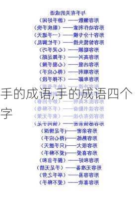 手的成语,手的成语四个字-第1张图片-星梦范文网