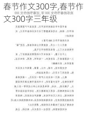 春节作文300字,春节作文300字三年级-第2张图片-星梦范文网