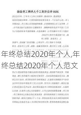 年终总结2020年个人,年终总结2020年个人范文-第3张图片-星梦范文网