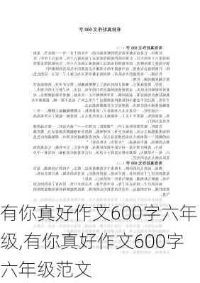 有你真好作文600字六年级,有你真好作文600字六年级范文-第3张图片-星梦范文网