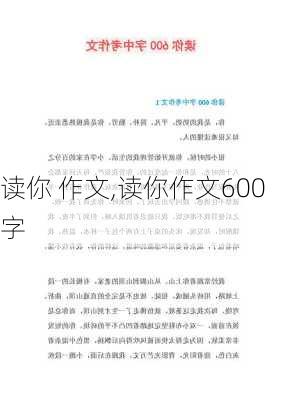 读你 作文,读你作文600字