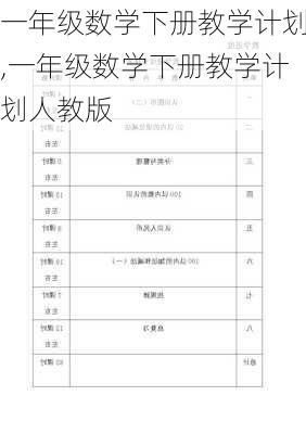 一年级数学下册教学计划,一年级数学下册教学计划人教版-第2张图片-星梦范文网