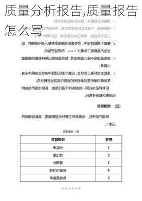 质量分析报告,质量报告怎么写