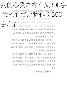 我的心爱之物作文300字,我的心爱之物作文300字左右-第2张图片-星梦范文网