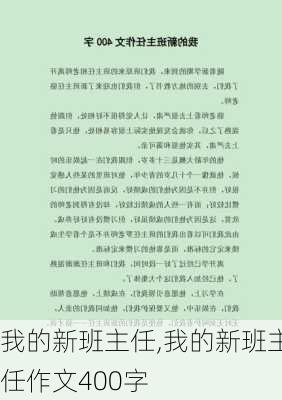 我的新班主任,我的新班主任作文400字