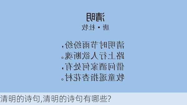 清明的诗句,清明的诗句有哪些?-第3张图片-星梦范文网