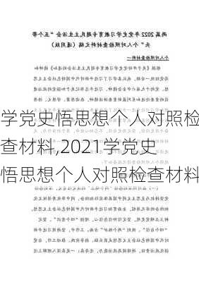 学党史悟思想个人对照检查材料,2021学党史悟思想个人对照检查材料-第3张图片-星梦范文网