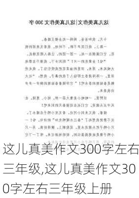 这儿真美作文300字左右三年级,这儿真美作文300字左右三年级上册