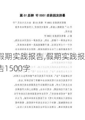 假期实践报告,假期实践报告1500字-第2张图片-星梦范文网