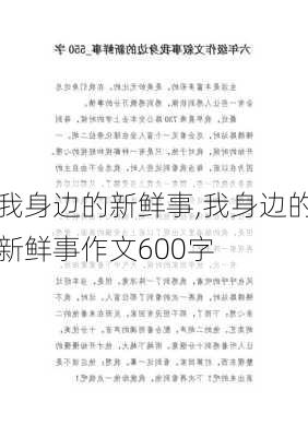 我身边的新鲜事,我身边的新鲜事作文600字-第2张图片-星梦范文网