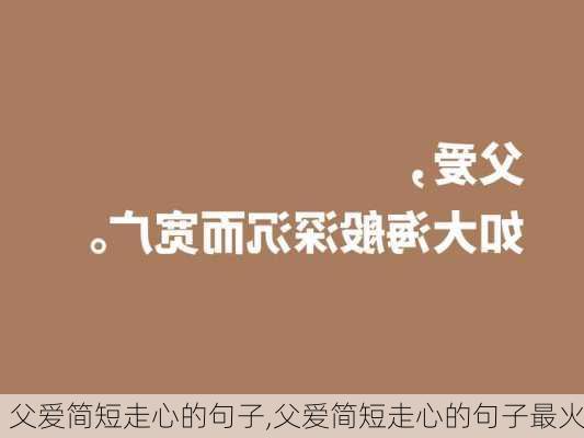 父爱简短走心的句子,父爱简短走心的句子最火-第2张图片-星梦范文网