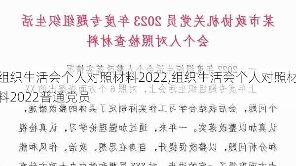 组织生活会个人对照材料2022,组织生活会个人对照材料2022普通党员-第3张图片-星梦范文网