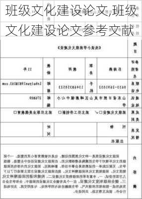 班级文化建设论文,班级文化建设论文参考文献-第2张图片-星梦范文网