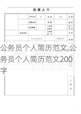 公务员个人简历范文,公务员个人简历范文200字-第3张图片-星梦范文网