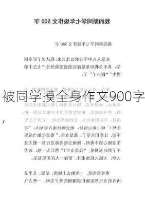 被同学摸全身作文900字,