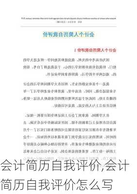 会计简历自我评价,会计简历自我评价怎么写-第2张图片-星梦范文网