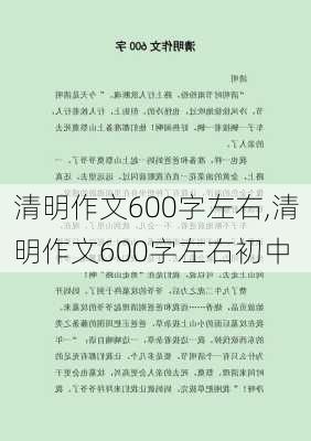 清明作文600字左右,清明作文600字左右初中