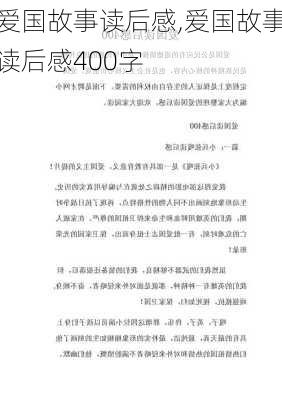 爱国故事读后感,爱国故事读后感400字