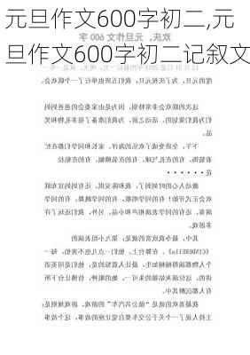 元旦作文600字初二,元旦作文600字初二记叙文-第2张图片-星梦范文网