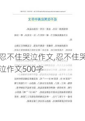 忍不住哭泣作文,忍不住哭泣作文500字