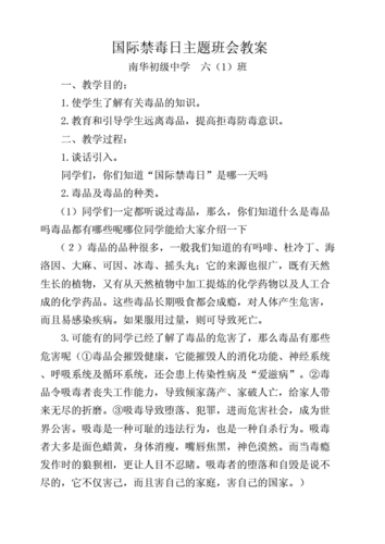 禁毒主题班会教案,禁毒主题班会教案内容-第3张图片-星梦范文网