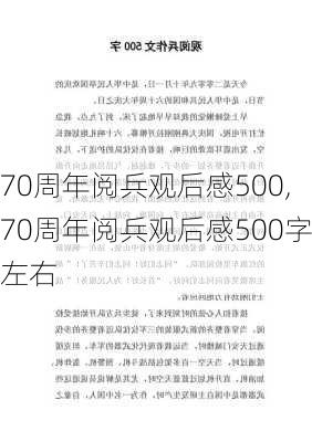 70周年阅兵观后感500,70周年阅兵观后感500字左右-第2张图片-星梦范文网