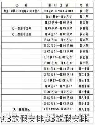 9.3放假安排,93放假安排-第2张图片-星梦范文网