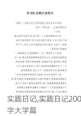 实践日记,实践日记200字大学篇-第2张图片-星梦范文网