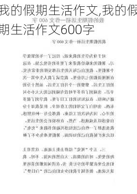 我的假期生活作文,我的假期生活作文600字-第2张图片-星梦范文网