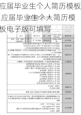 应届毕业生个人简历模板,应届毕业生个人简历模板电子版可填写-第2张图片-星梦范文网