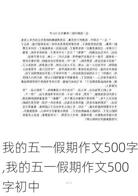 我的五一假期作文500字,我的五一假期作文500字初中-第2张图片-星梦范文网