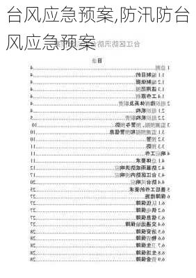 台风应急预案,防汛防台风应急预案-第3张图片-星梦范文网