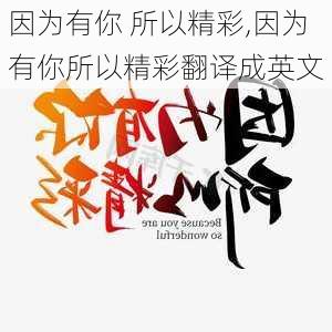 因为有你 所以精彩,因为有你所以精彩翻译成英文-第2张图片-星梦范文网