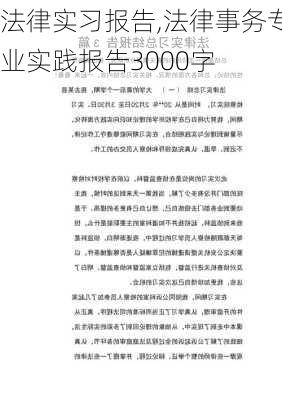 法律实习报告,法律事务专业实践报告3000字-第3张图片-星梦范文网