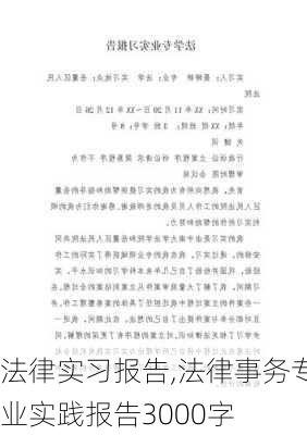 法律实习报告,法律事务专业实践报告3000字-第2张图片-星梦范文网