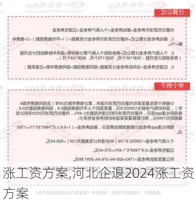 涨工资方案,河北企退2024涨工资方案